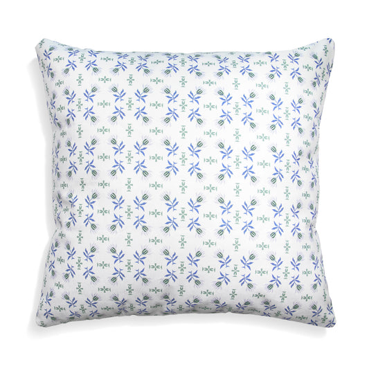 Blue & Green Floral Printed Pillow
