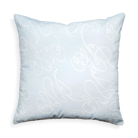 Powder Blue Abstract Printed Pillow