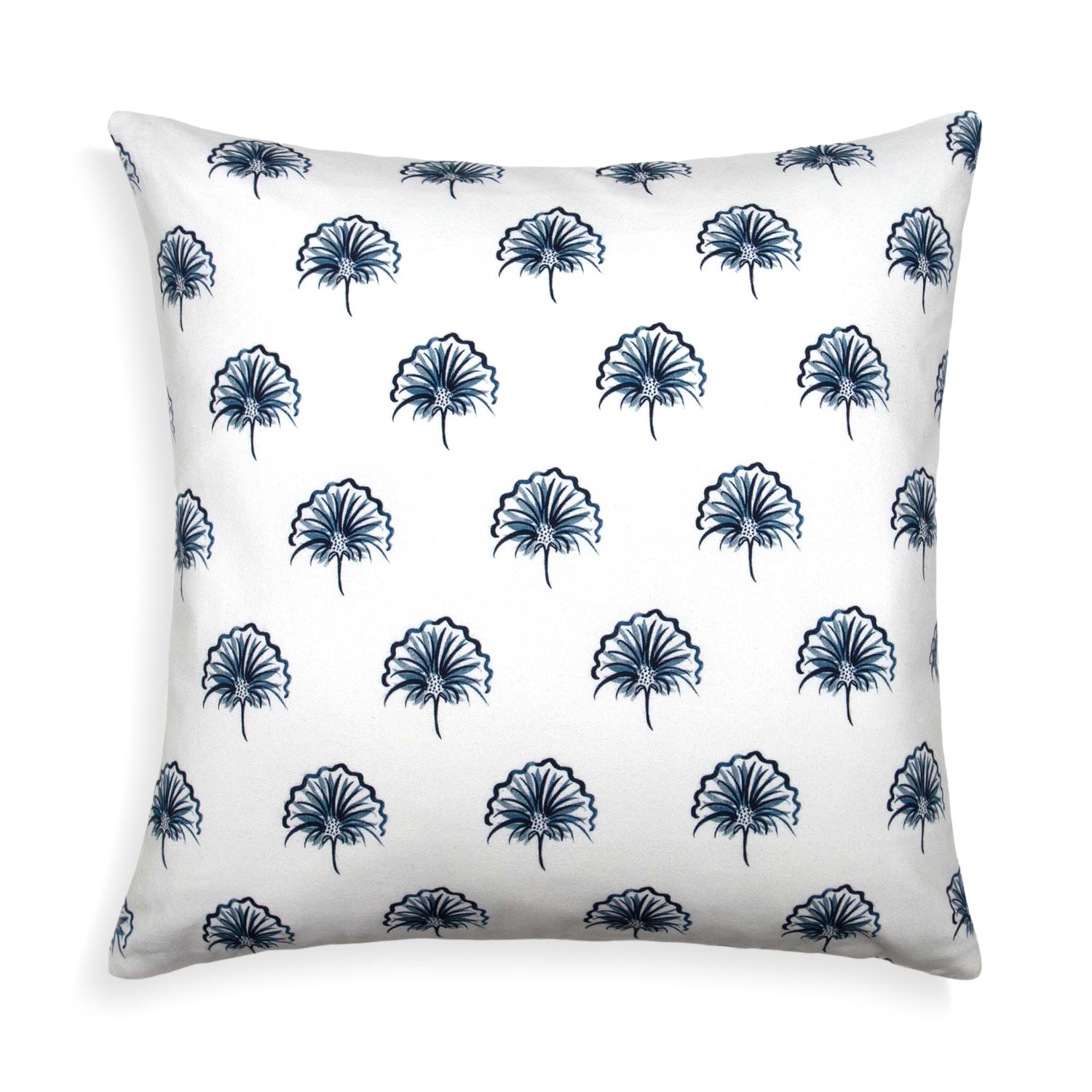 Floral Navy Printed Pillow