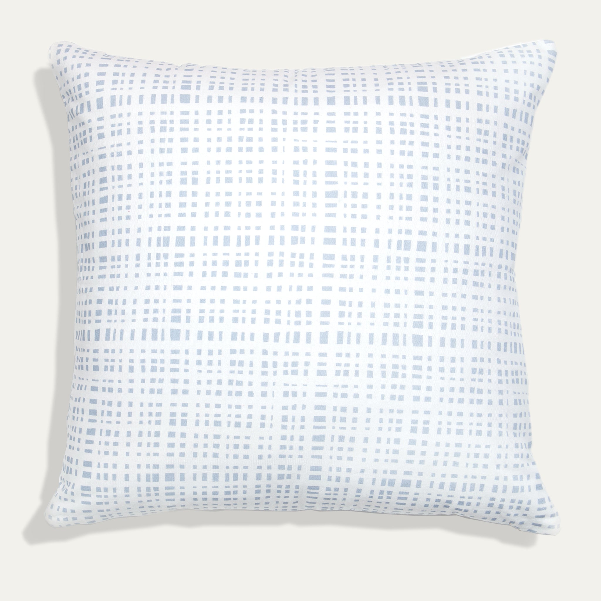 Sky Blue Gingham Printed Pillow