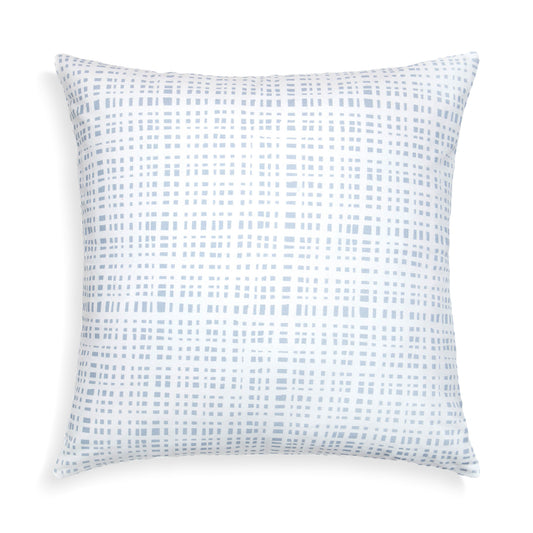 Sky Blue Gingham Printed Pillow