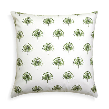 Green Floral Printed Pillow