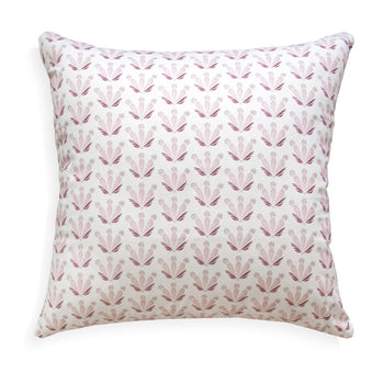 Pink & Burgundy Drop Repeat Floral Printed Pillow