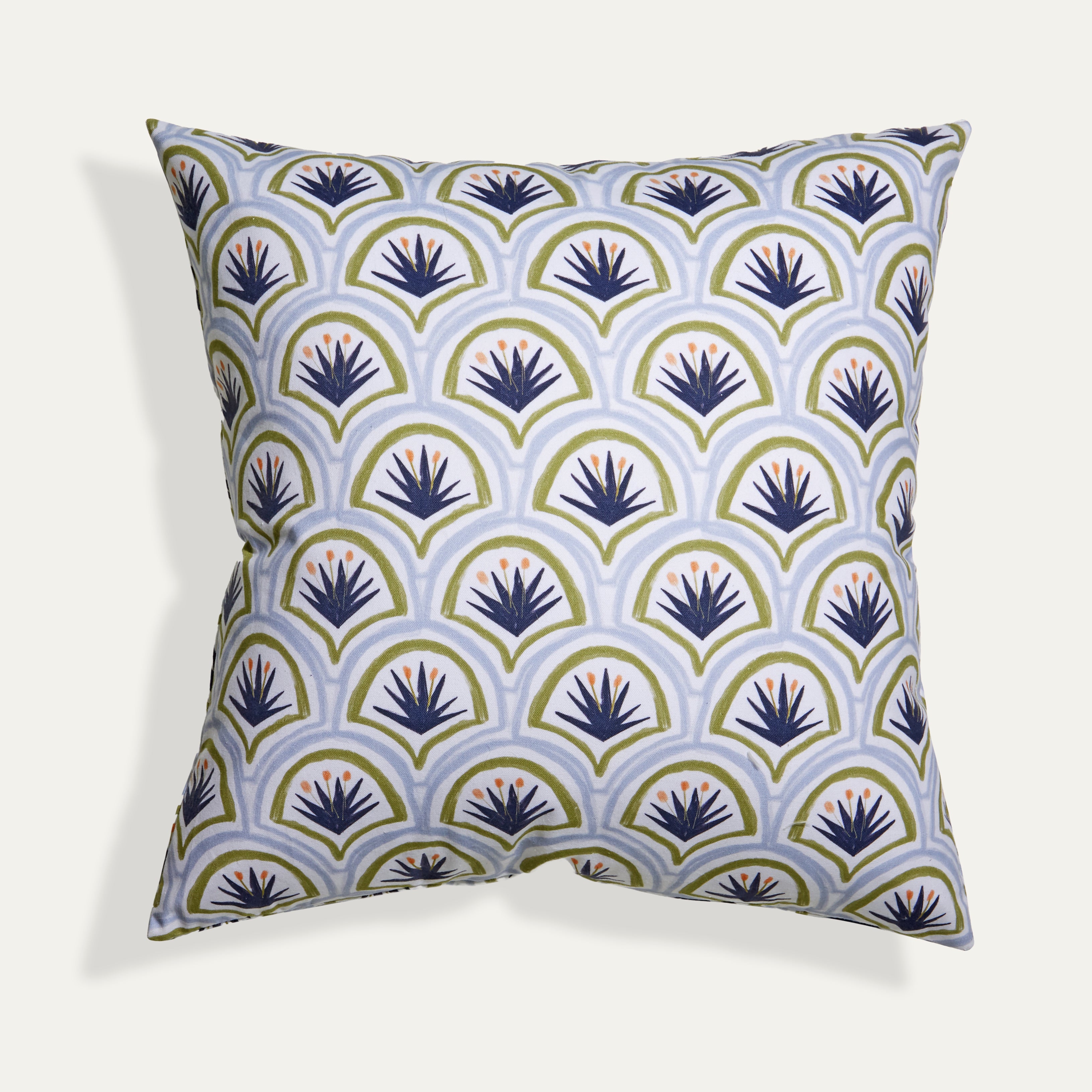 Art Deco Palm Pattern Printed Pillow