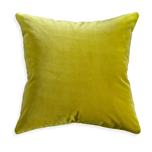 Golden chartreuse velvet pillow