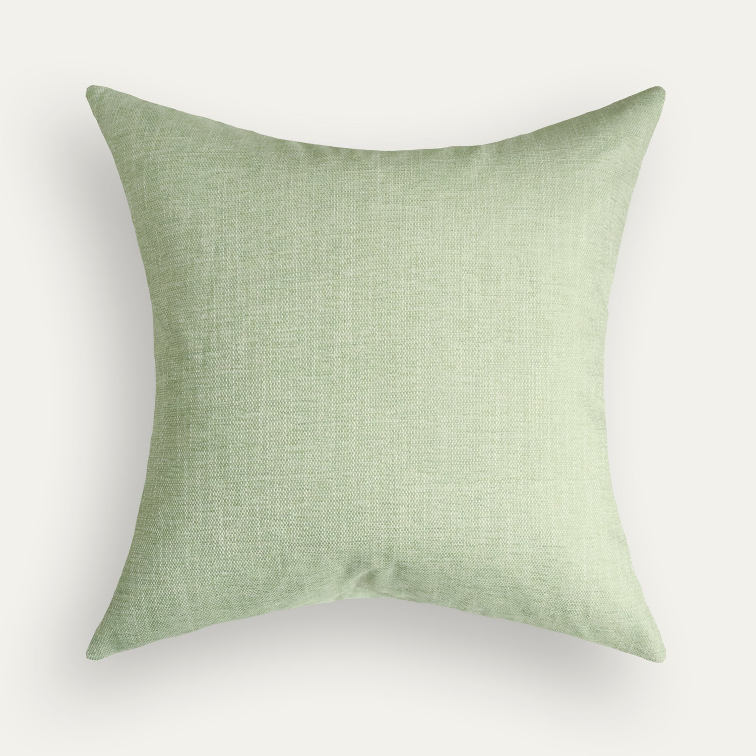 Meadow pillow in soft green performance woven fabric, made-to-order with fast turnaround, crafted in the USA quality design