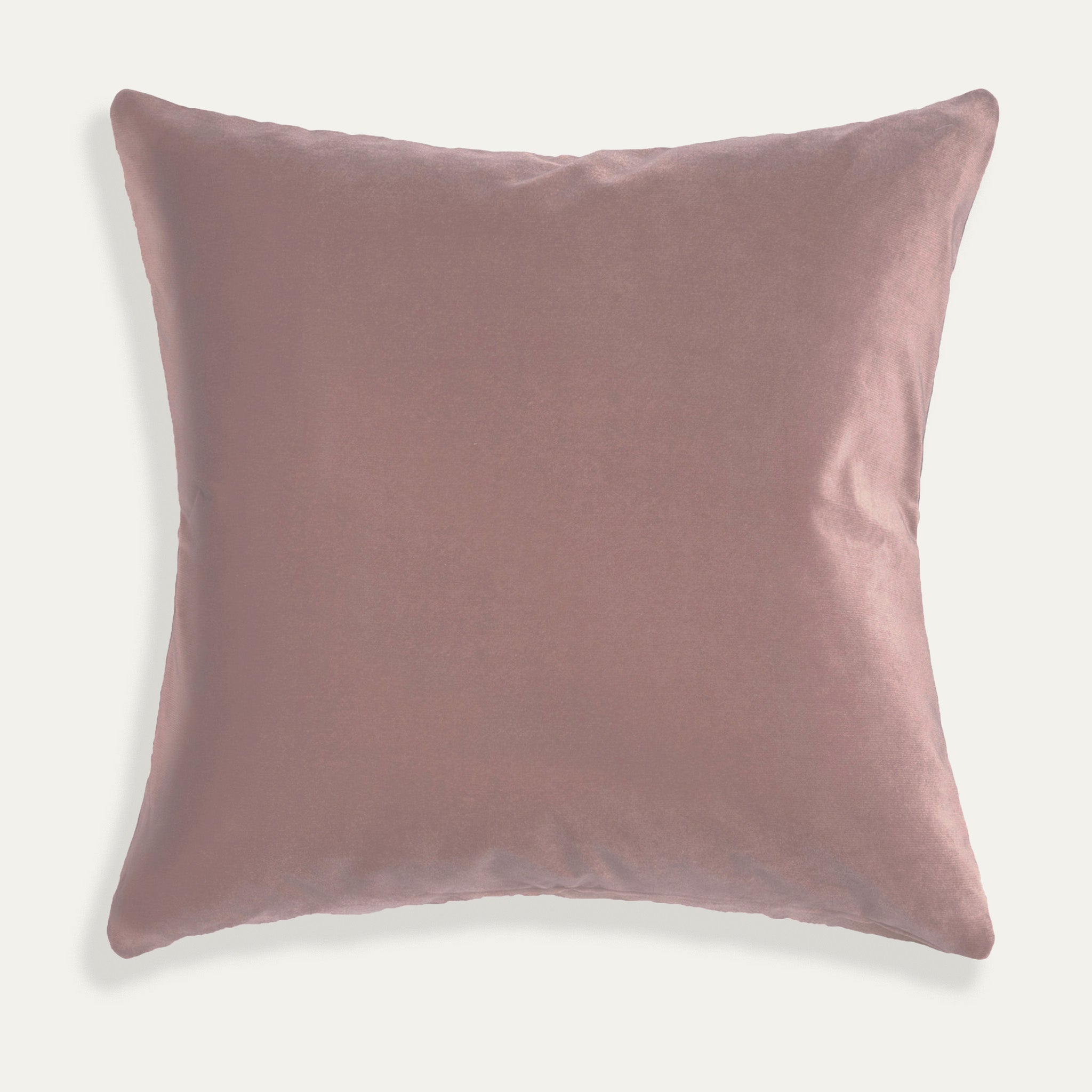 Quartz Velvet decorative pillow in soft muted blush with a plush texture, perfect for fast, custom made-to-order accents