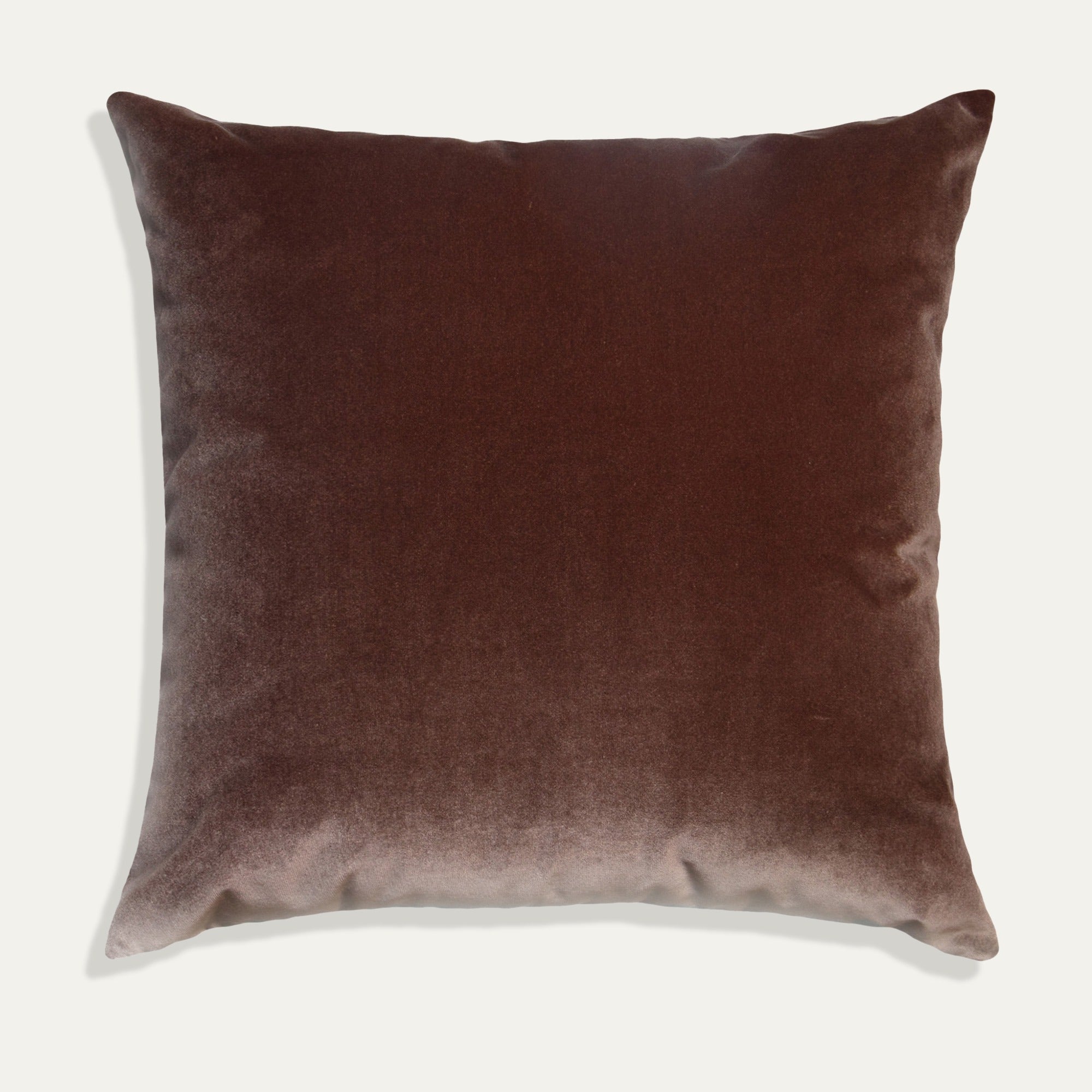 Pillow Solid Velvet Walnut Custom