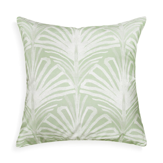 Sage Green Palm Printed Pillow