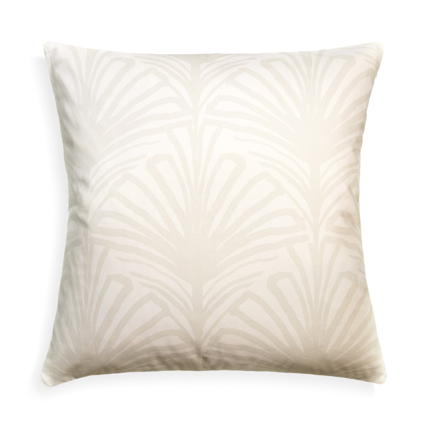 Beige Palm Printed Pillow