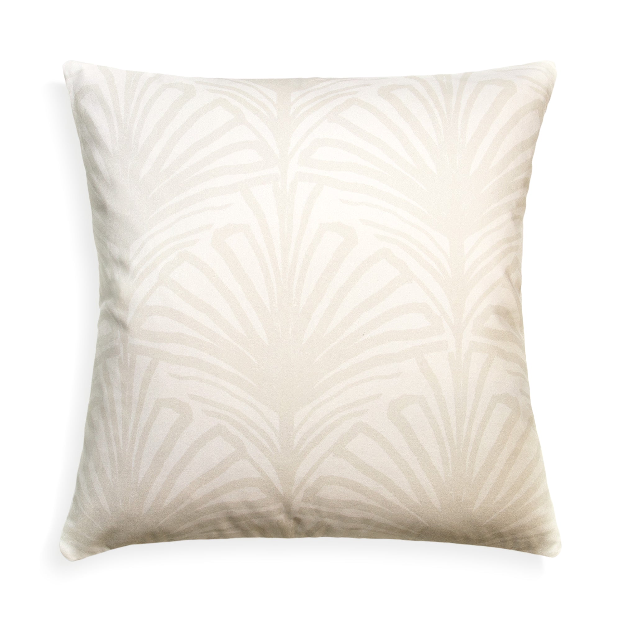 Beige Palm Printed Pillow