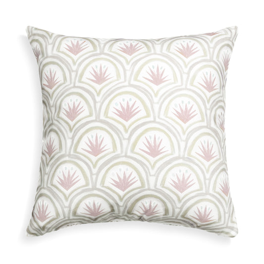 Pink Art Deco Palm Printed Pillow