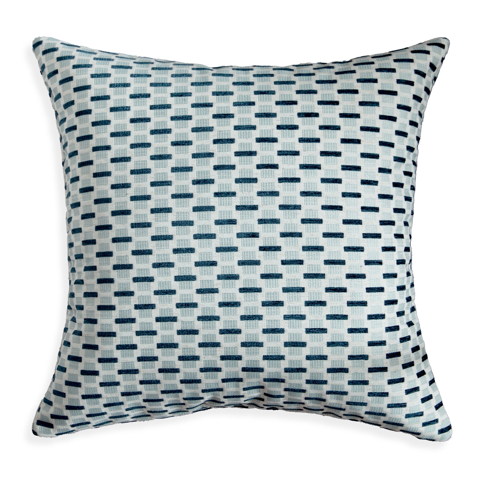 blue abstract geometric pillow