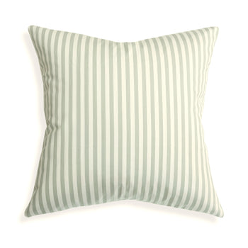 Louisa Sage pillow with soft muted green stripes, perfect for refreshing your space with Pepper Home’s custom-made style.