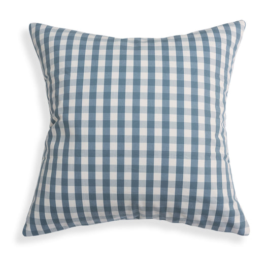 Millie Harbor pillow with crisp blue gingham pattern, bringing a structured and modern touch to your custom home decor.