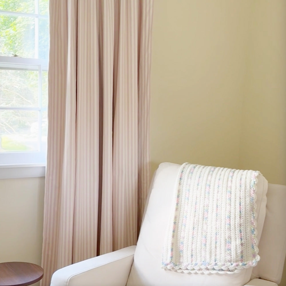 FEATURED: Video by @gennyrosedesigns. Louisa Petal Tailored Pleat Curtains