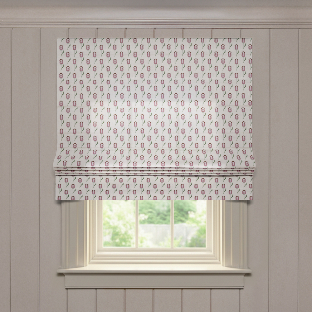  annabelle orchid custom pink floral roman shade: annabelle orchid | pepper homeon white background