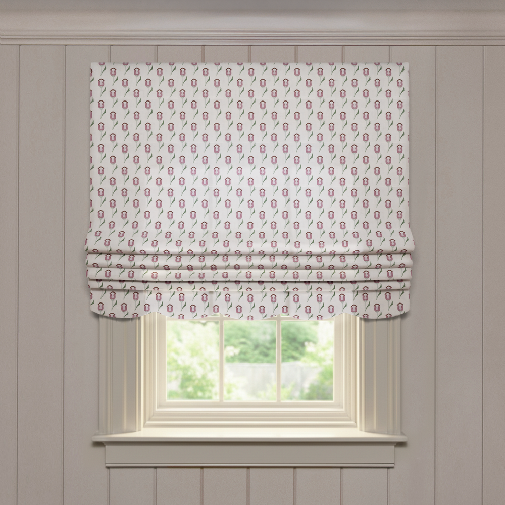  annabelle orchid custom pink floral roman shade: annabelle orchid | pepper homeon white background