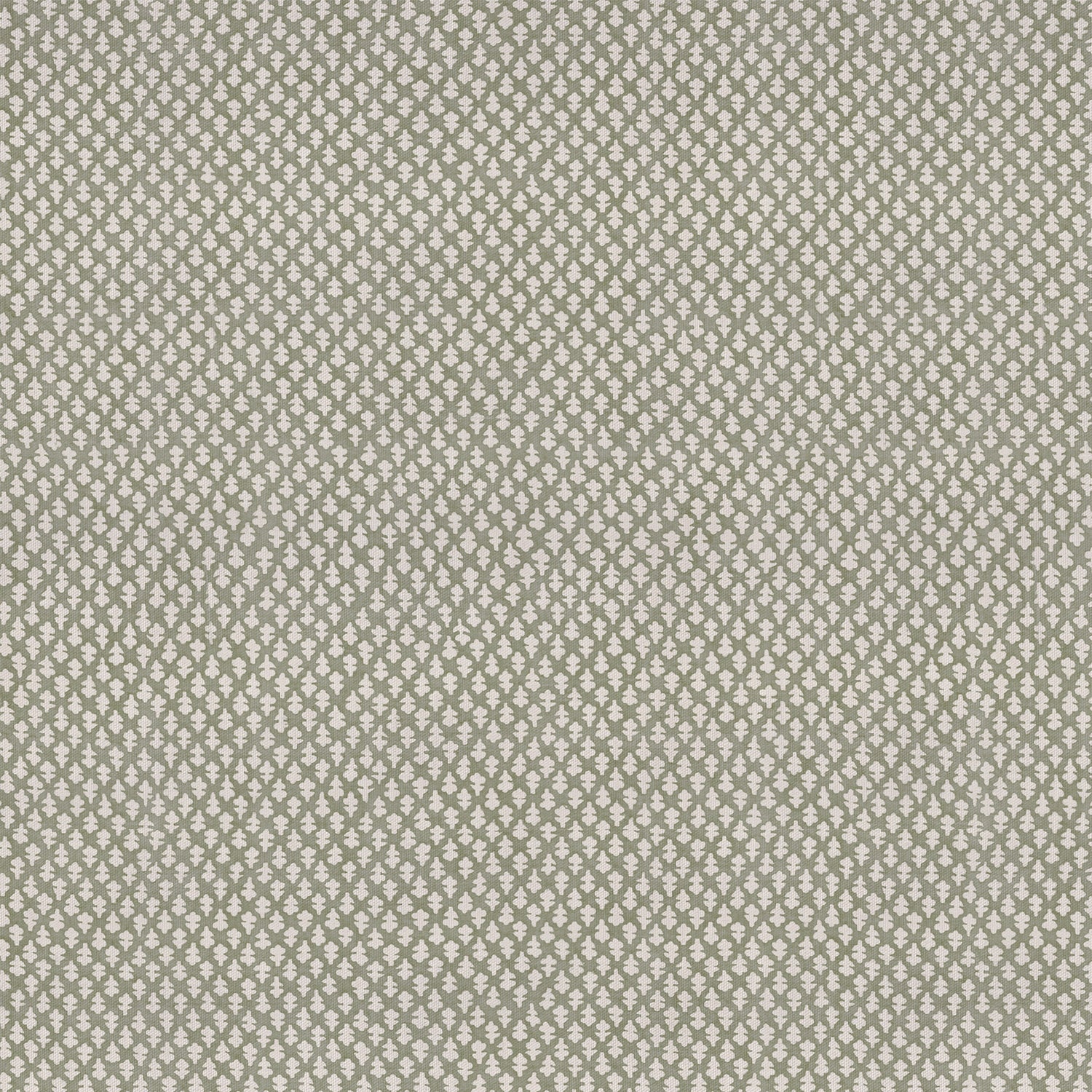 Quinn Eucalyptus fabric in muted green with a subtle leafy motif in a quality, customizable cotton weave design.