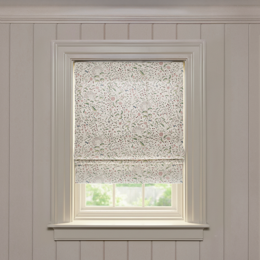  ruby burgundy custom flora and fauna roman shade: ruby burgundy | pepper homeon white background