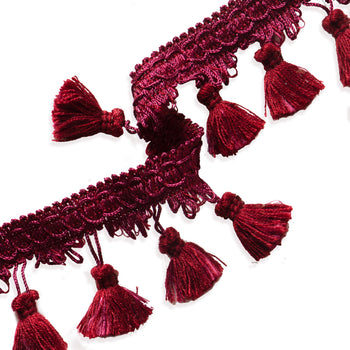 raspberry red tassels