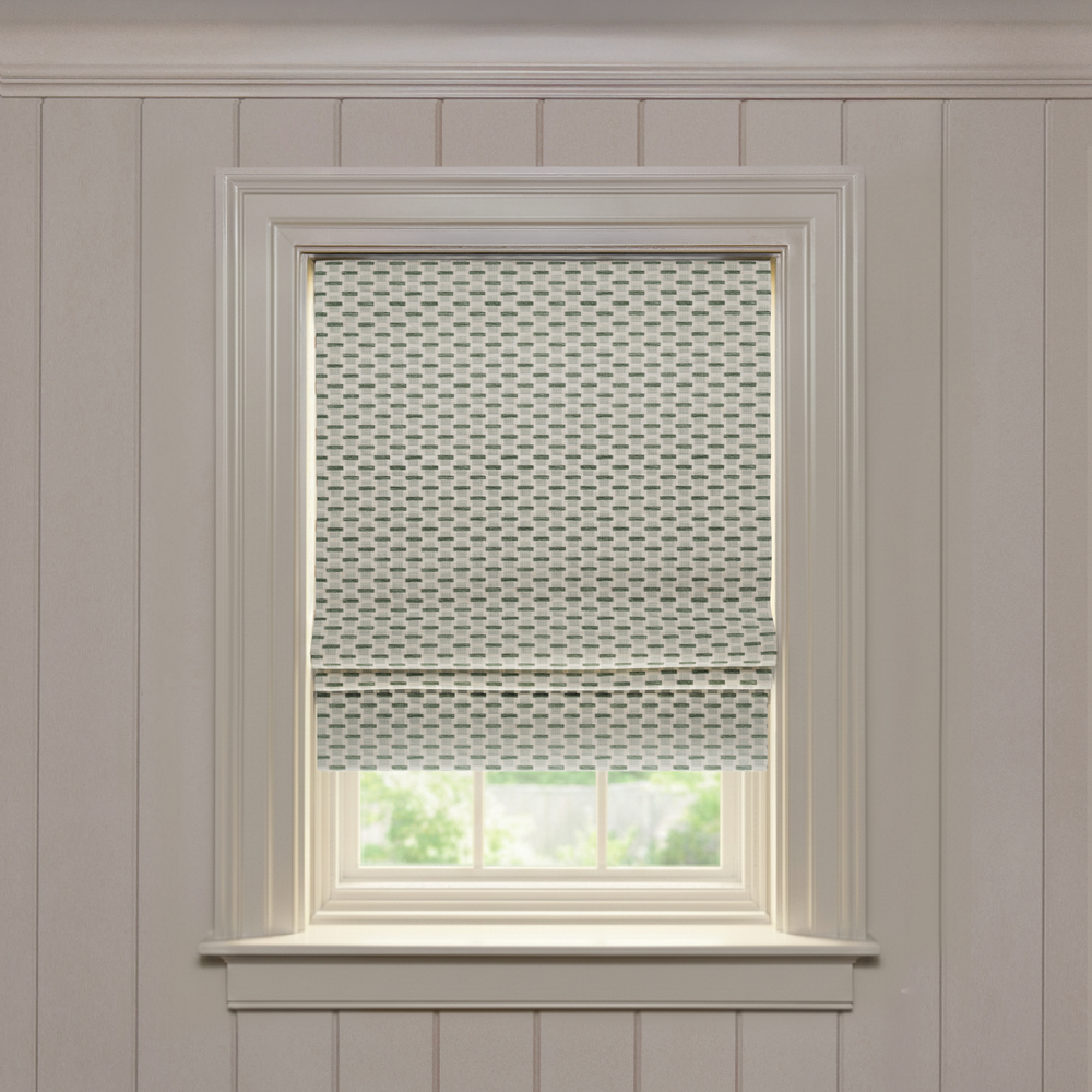  willow mint custom modern green roman shade: willow mint | pepper homeon white background