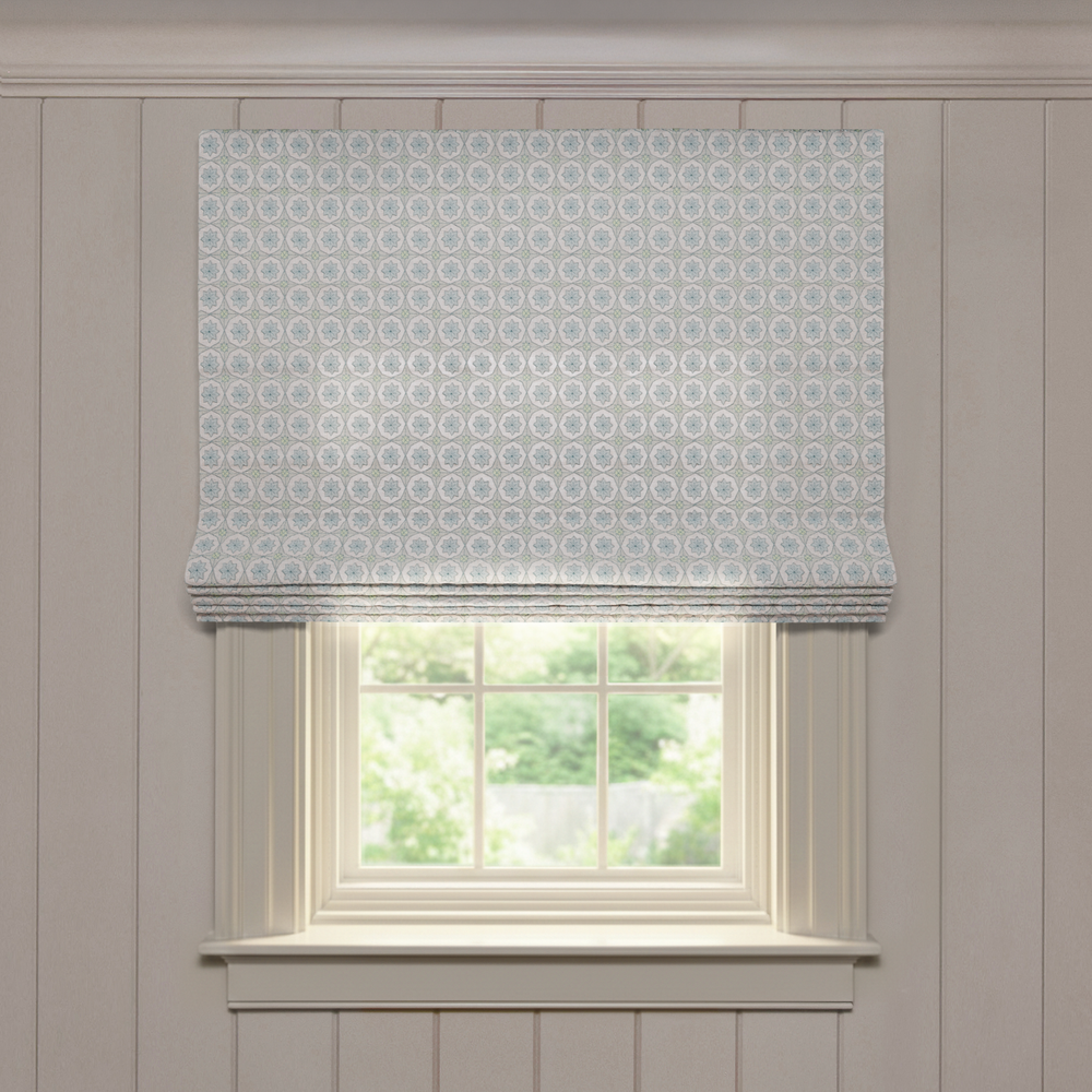  hayes sea salt custom geometric roman shade: hayes sea salt | pepper homeon white background