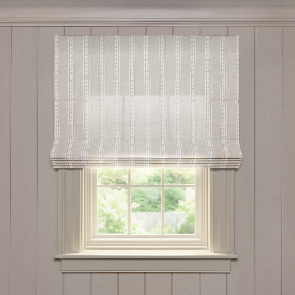  margot flour custom neutral roman shade: margot flour | pepper homeon white background