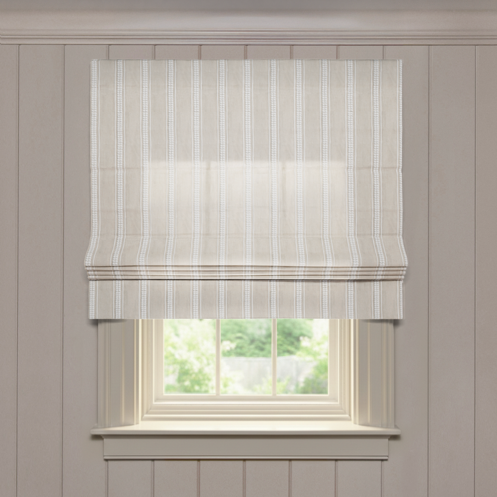  margot flour custom neutral roman shade: margot flour | pepper homeon white background