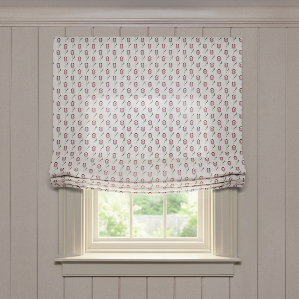  annabelle orchid custom pink floral roman shade: annabelle orchid | pepper homeon white background
