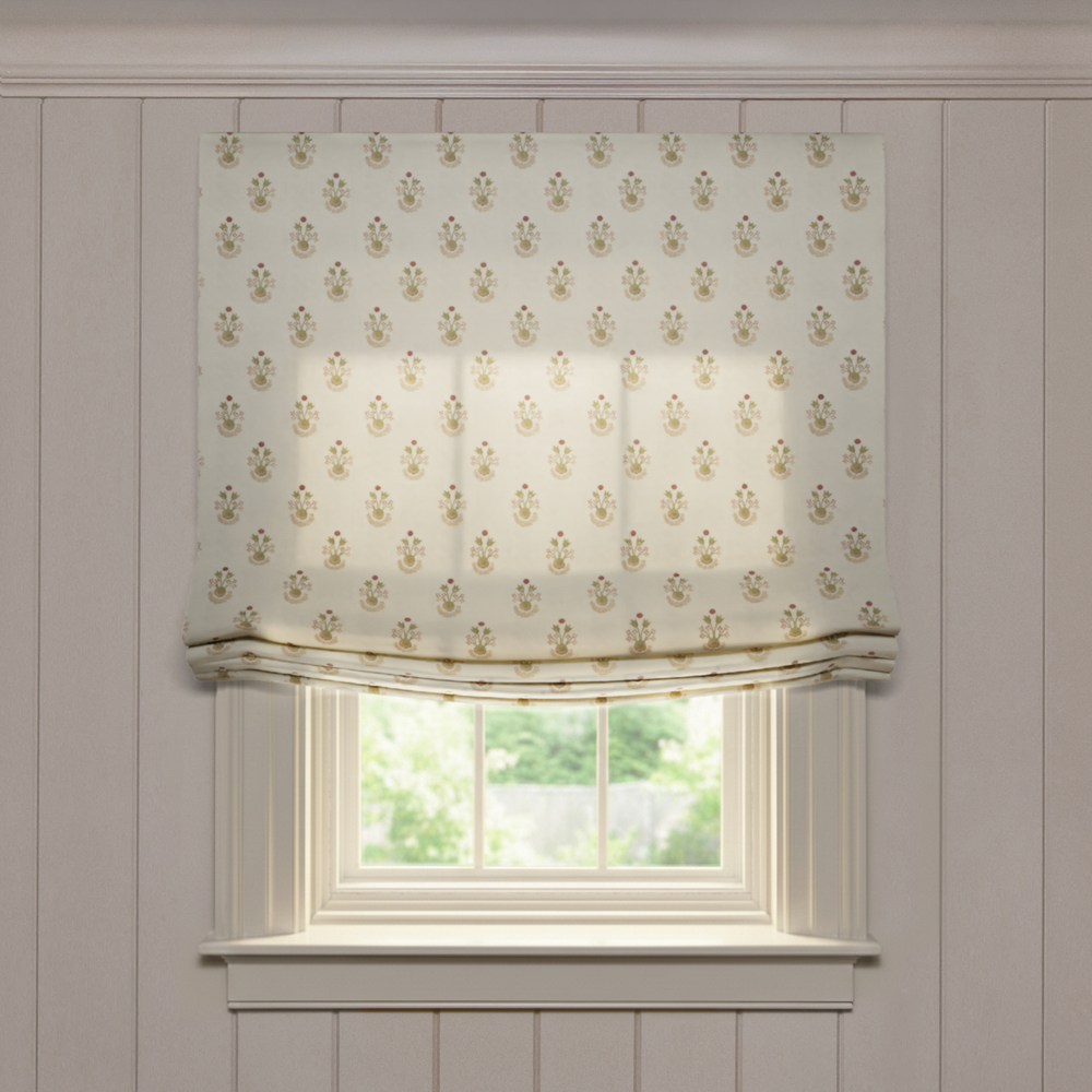 lucie clay custom flora and fauna roman shade: lucie clay | pepper homeon white background