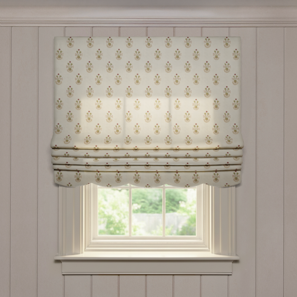  lucie clay custom flora and fauna roman shade: lucie clay | pepper homeon white background