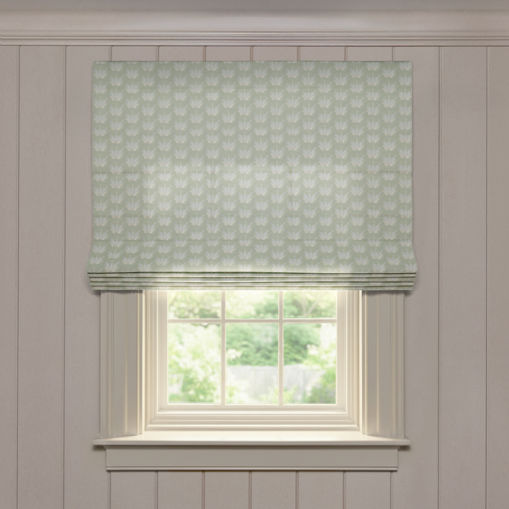  serena sea salt custom blue floral roman shade: serena sea salt | pepper homeon white background