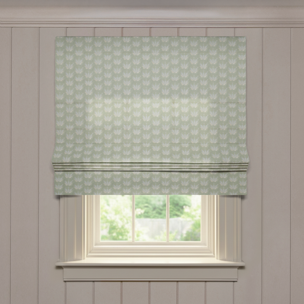  serena sea salt custom blue floral roman shade: serena sea salt | pepper homeon white background