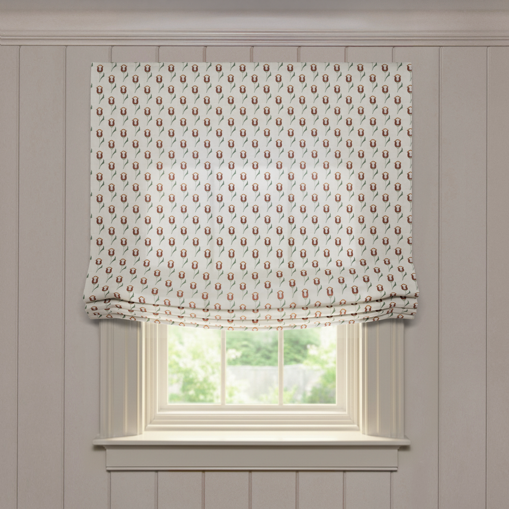  annabelle maroon custom roman shade with tulip motif: annabelle maroon | pepper homeon white background