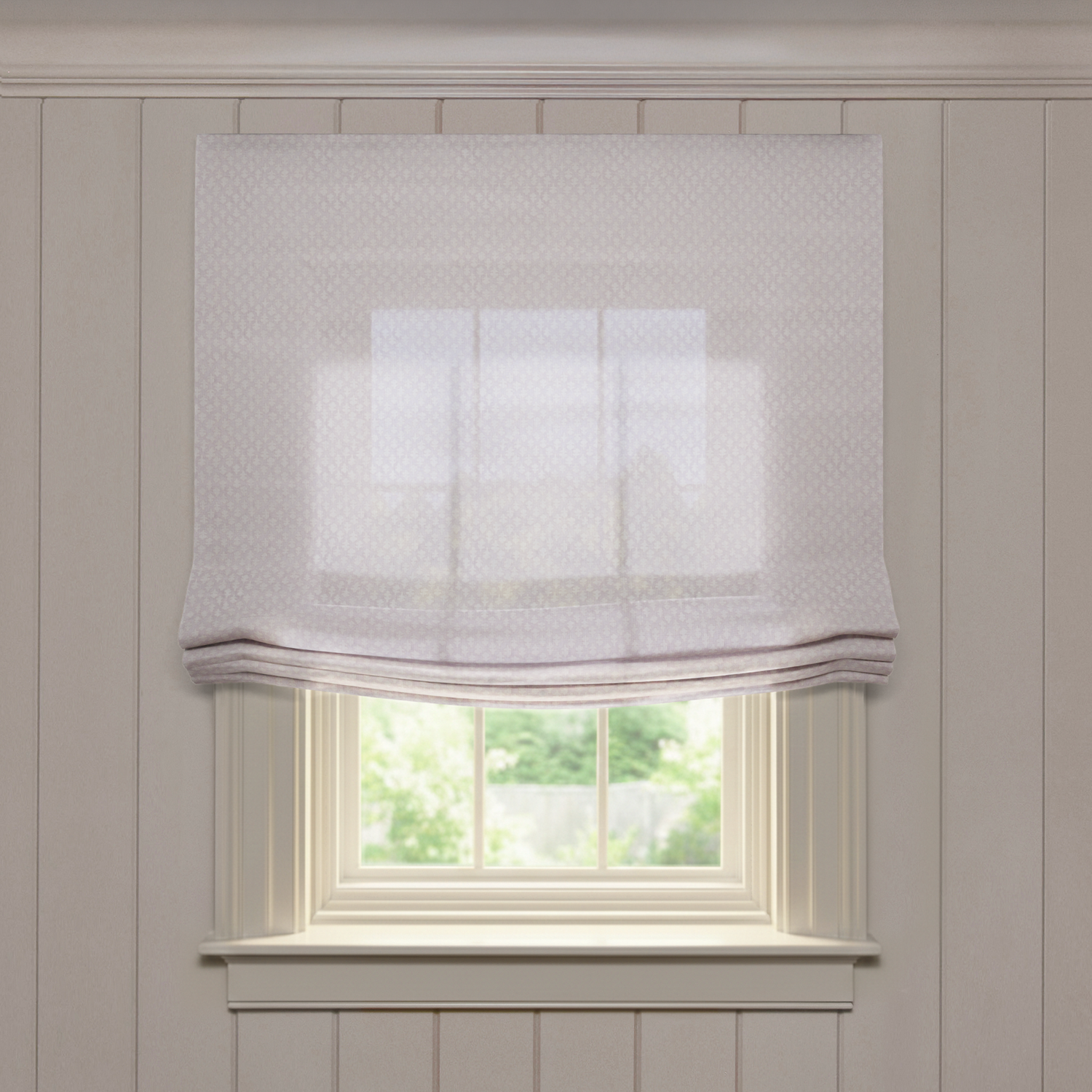 Quinn Wisteria Sheer Roman Shade