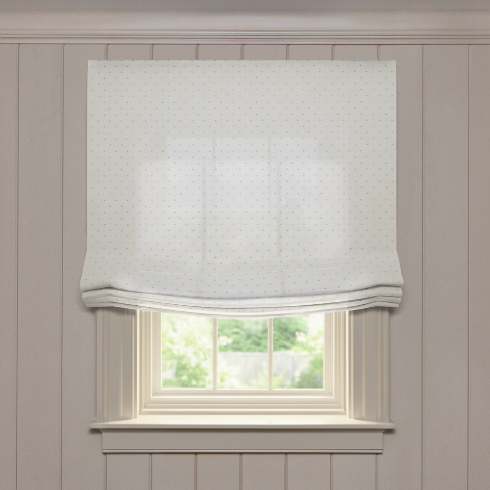  eloise sky custom swiss dot roman shade: eloise sky | pepper homeon white background
