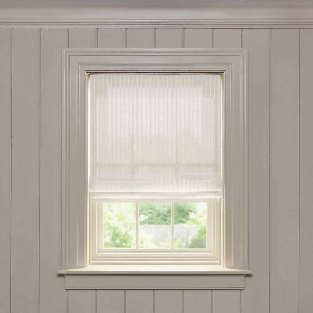  madeline flour custom striped sheer roman shade: madeline flour | pepper homeon white background