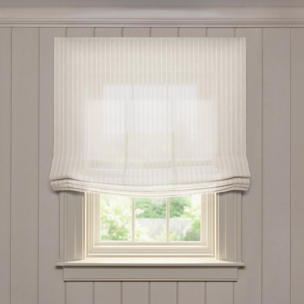  madeline flour custom striped sheer roman shade: madeline flour | pepper homeon white background