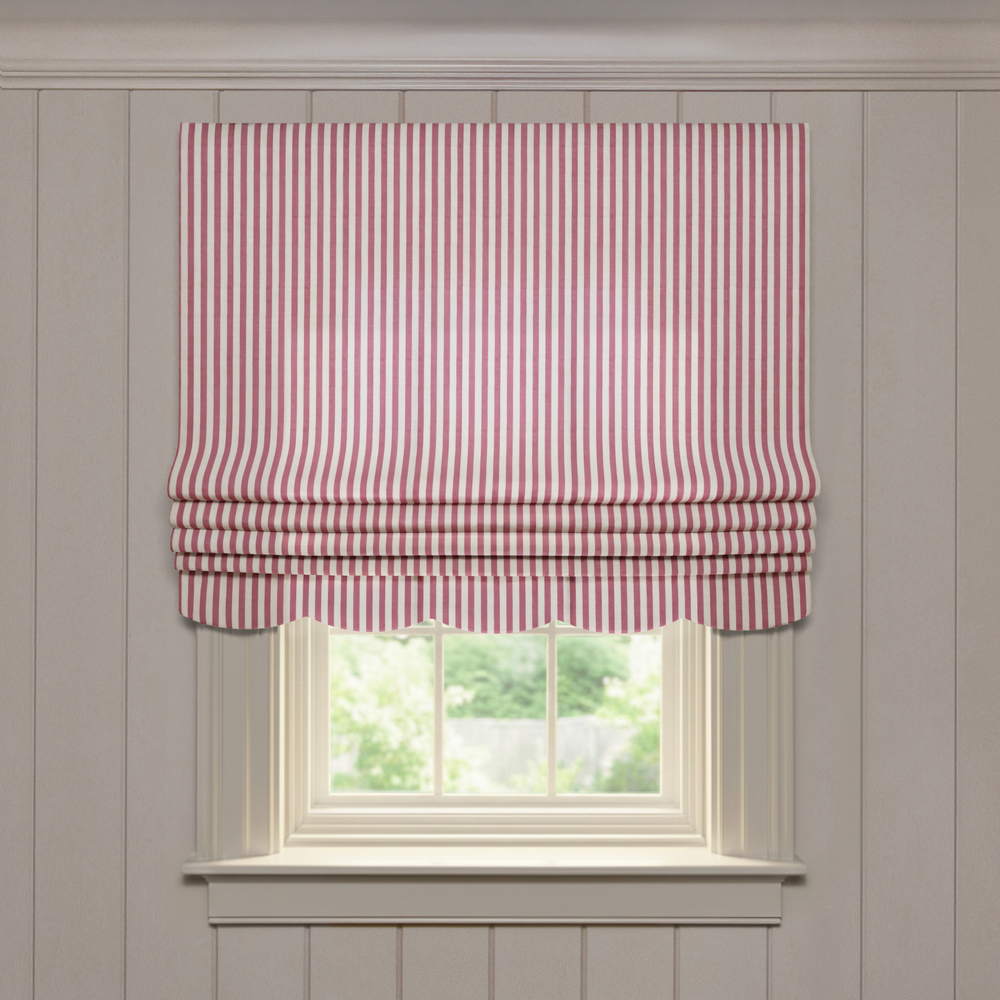  louisa cranberry custom red striped roman shade: louisa cranberry | pepper homeon white background