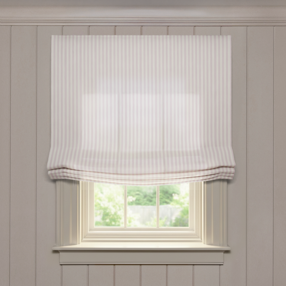  louisa petal custom pink striped roman shade: louisa petal | pepper homeon white background