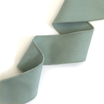 sage green band trim for curtains 