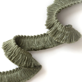 Sage Green Fringe Close-Up