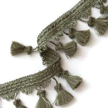 Sage Green Tassel Close-Up