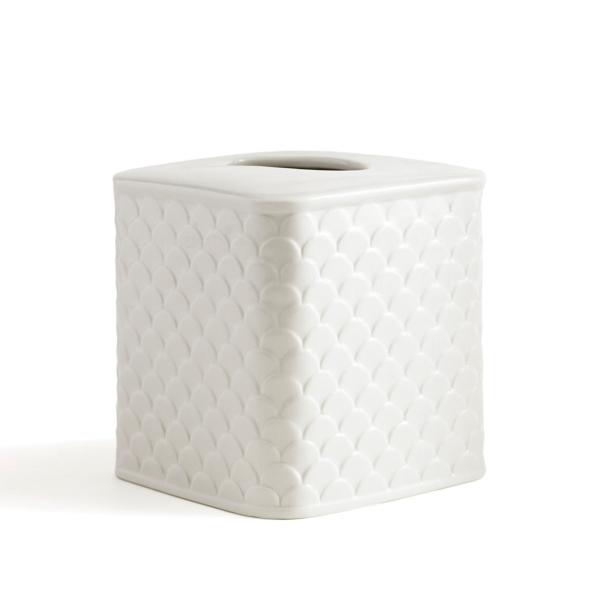 white porcelain scale pattern tissue holder  
