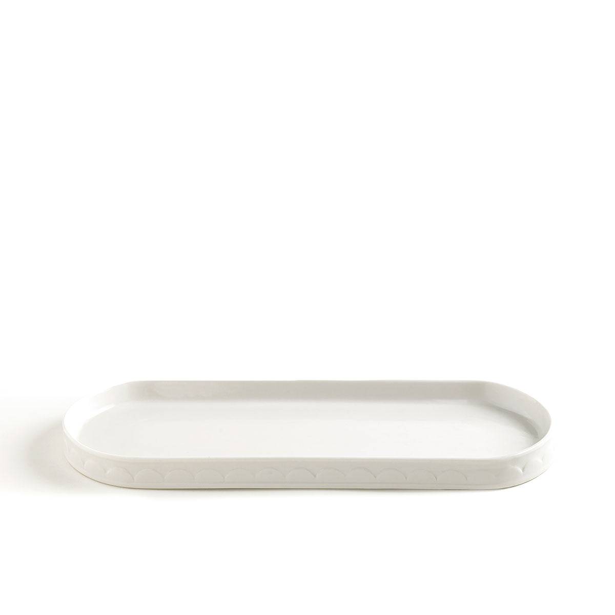 white porcelain scale pattern tray 