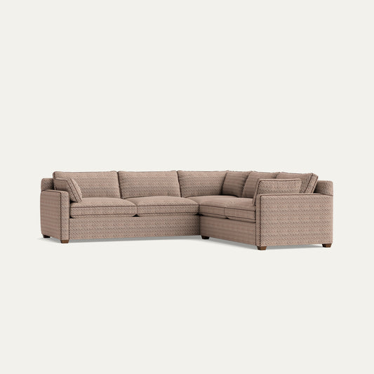 FEATURED: Shown with Cushion / Right Arm / Tobacco / Walnut Velvet Welt