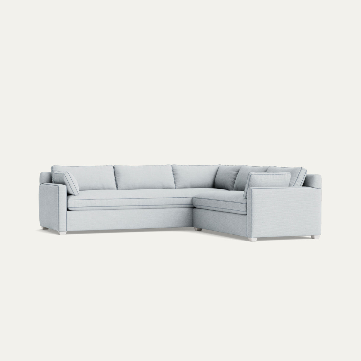 FEATURED: Shown with Bench / Right Arm / Flour Legs / Sky Velvet Welt