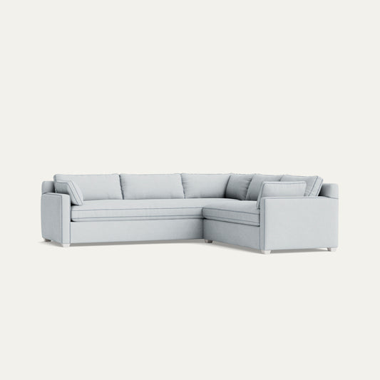 FEATURED: Shown with Bench / Right Arm / Flour Legs / Sky Velvet Welt