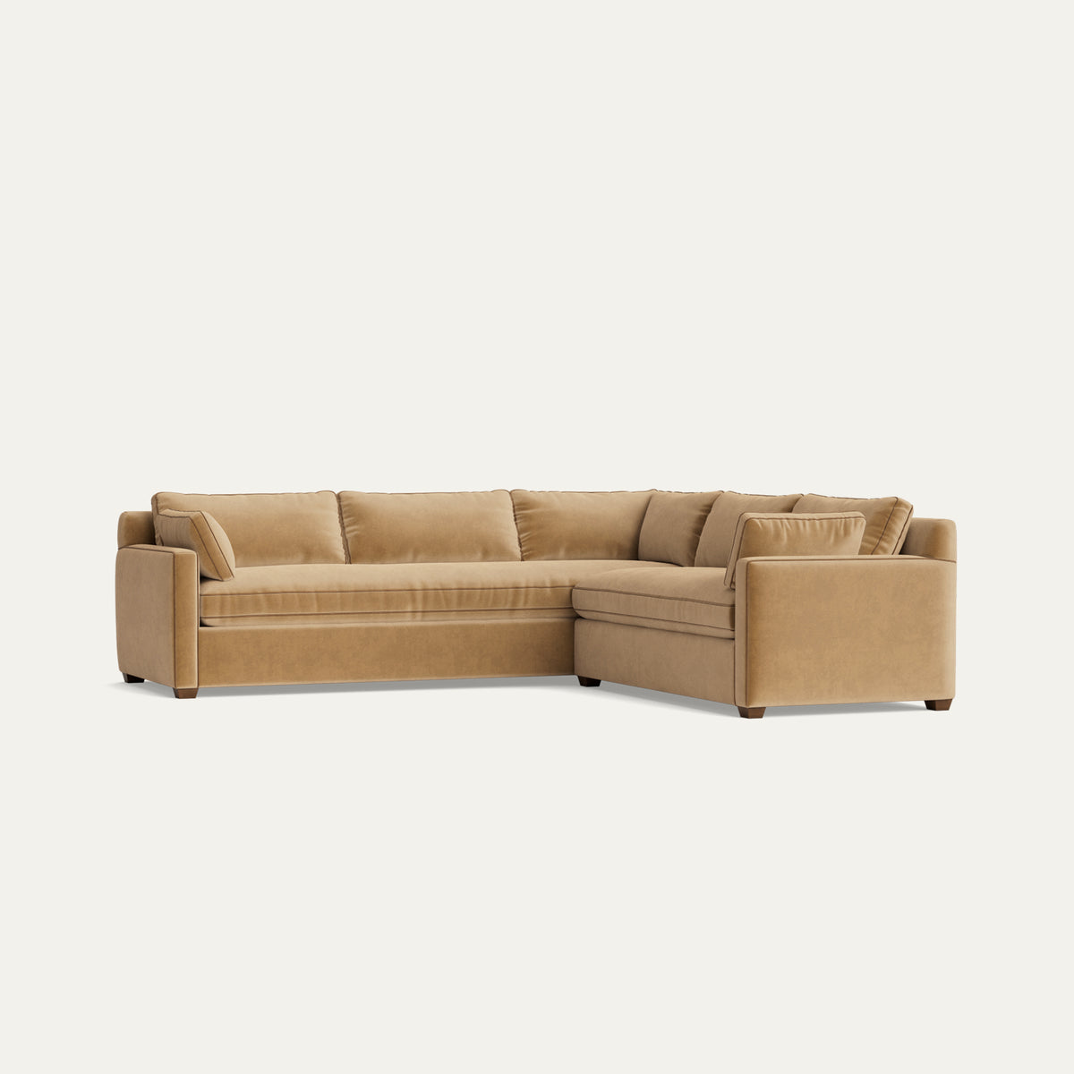 FEATURED: Shown with Bench / Right Arm / Tobacco / Honey Velvet Welt